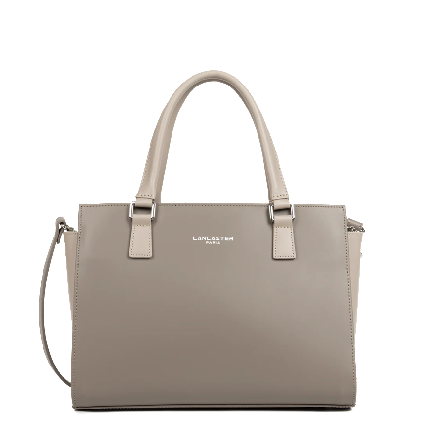 SAC A MAIN LANCASTER SMOOTH TAUPE GALET 437-03 TAUPE_GALE www.solene-maroquinerie.fr
