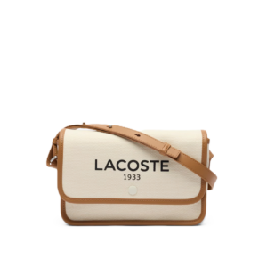 SAC A RABAT LACOSTE HERITAGE CANVAS NATURAL TAN NF4507TD K02 www.solene-maroquinerie.fr