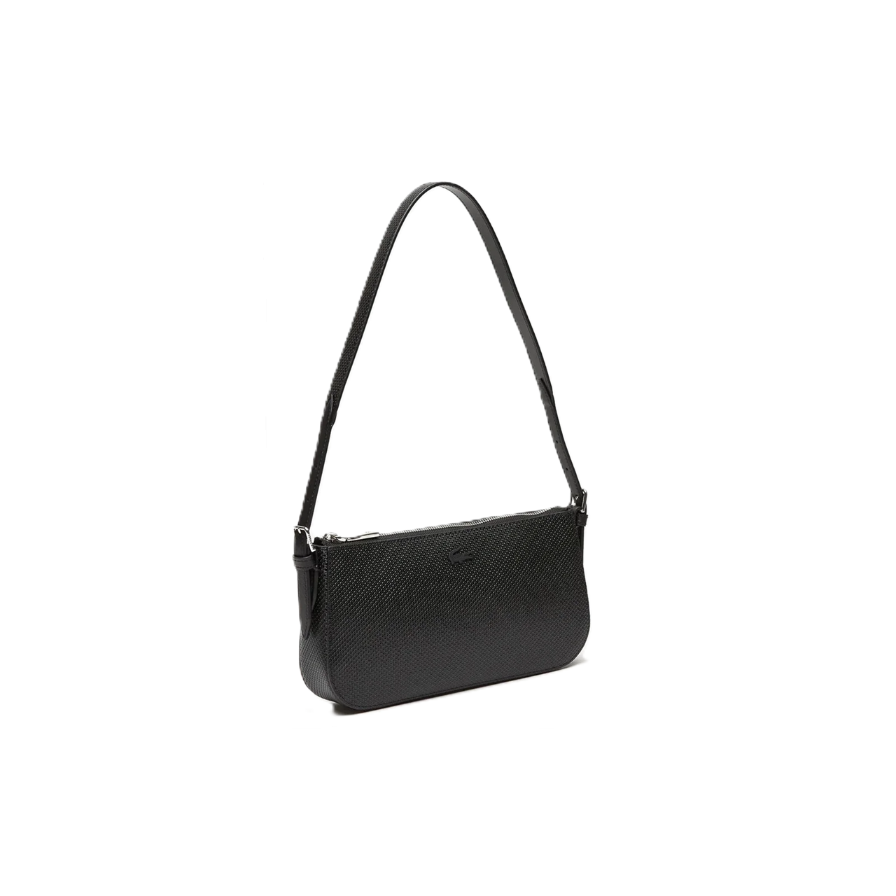 SAC BAGUETTE EN CUIR LACOSTE CHANTACO NOIR NF3921KL 000 www.solene-maroquinerie.fr 2