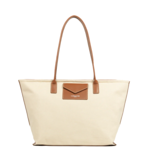 SAC CABAS ÉPAULE LANCASTER CANVAS KBA BEIGE COGNAC 518-050 BEIGECOGNA www.solene-maroquinerie.fr