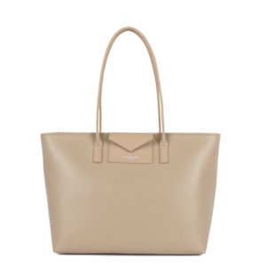 SAC CABAS EPAULE LANCASTER MAYA DOUBLE KBA BEIGE FONCE 517-103 BEIGEFONCE www.solene-maroquinerie.fr