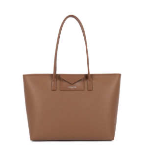 SAC CABAS EPAULE LANCASTER MAYA DOUBLE KBA MOKA 517-103 MOKA www.solene-maroquinerie.fr