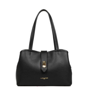 SAC CABAS EPAULE LANCASTER TOP DOUBLE NOIR 470-68-NOIR_IN_NU www.solene-maroquinerie.fr