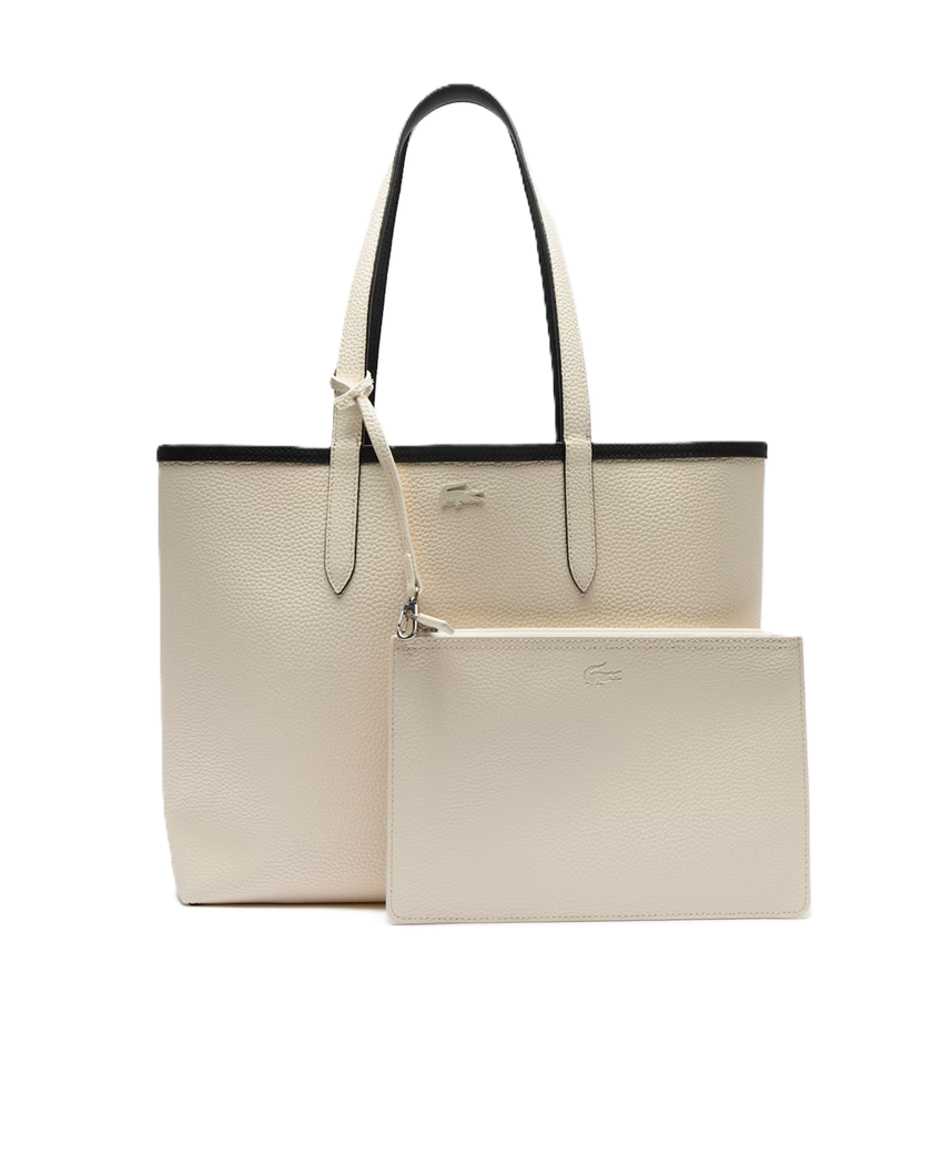 SAC CABAS LACOSTE ANNA REVERSIBLE NOIR FARINE NF2142AA M66 www.solene-maroquinerie.fr 4
