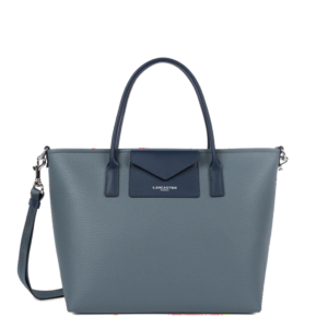 SAC CABAS MAIN LANCASTER MAYA DOUBLE KBA BLEU GIVRE 517-102 BLEUGIVRE www.solene-maroquinerie.fr