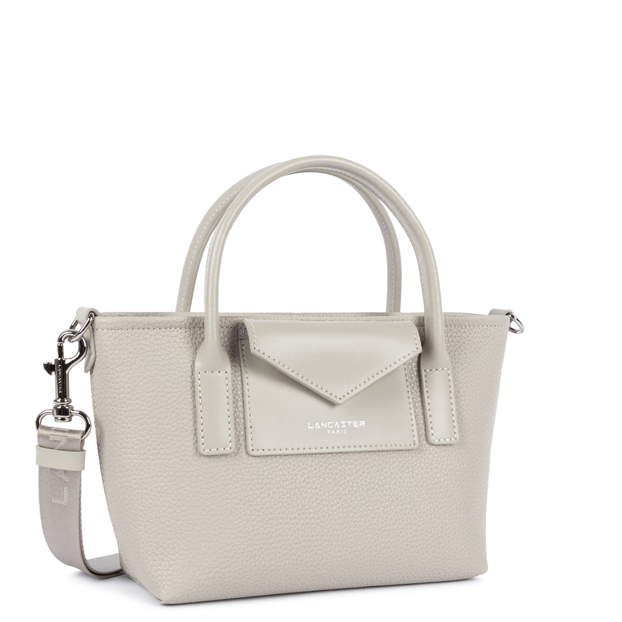 SAC CABAS MAIN ZIPPE LANCASTER MAYA DOUBLE KBA 517-101 IVOIRE www.solene-maroquinerie.fr 2