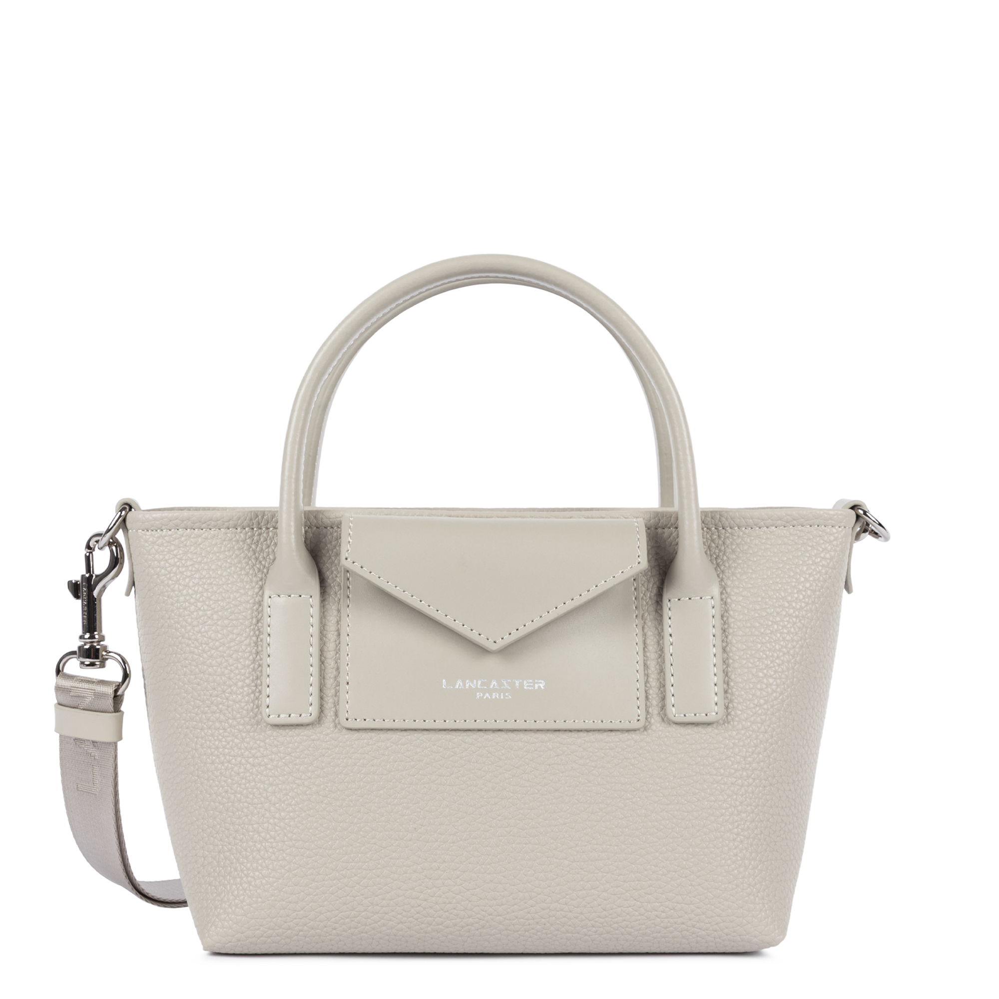 SAC CABAS MAIN ZIPPE LANCASTER MAYA DOUBLE KBA 517-101 IVOIRE www.solene-maroquinerie.fr