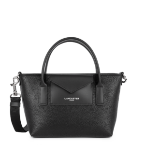 SAC CABAS MAIN ZIPPE LANCASTER MAYA DOUBLE KBA NOIR 517-101 NOIR www.solene-maroquinerie.fr