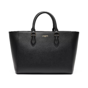 SAC CABAS MOYEN LACOSTE CHAMPS-ELYSÉES NOIR NF5102PH 000 www.solene-maroquinerie.fr