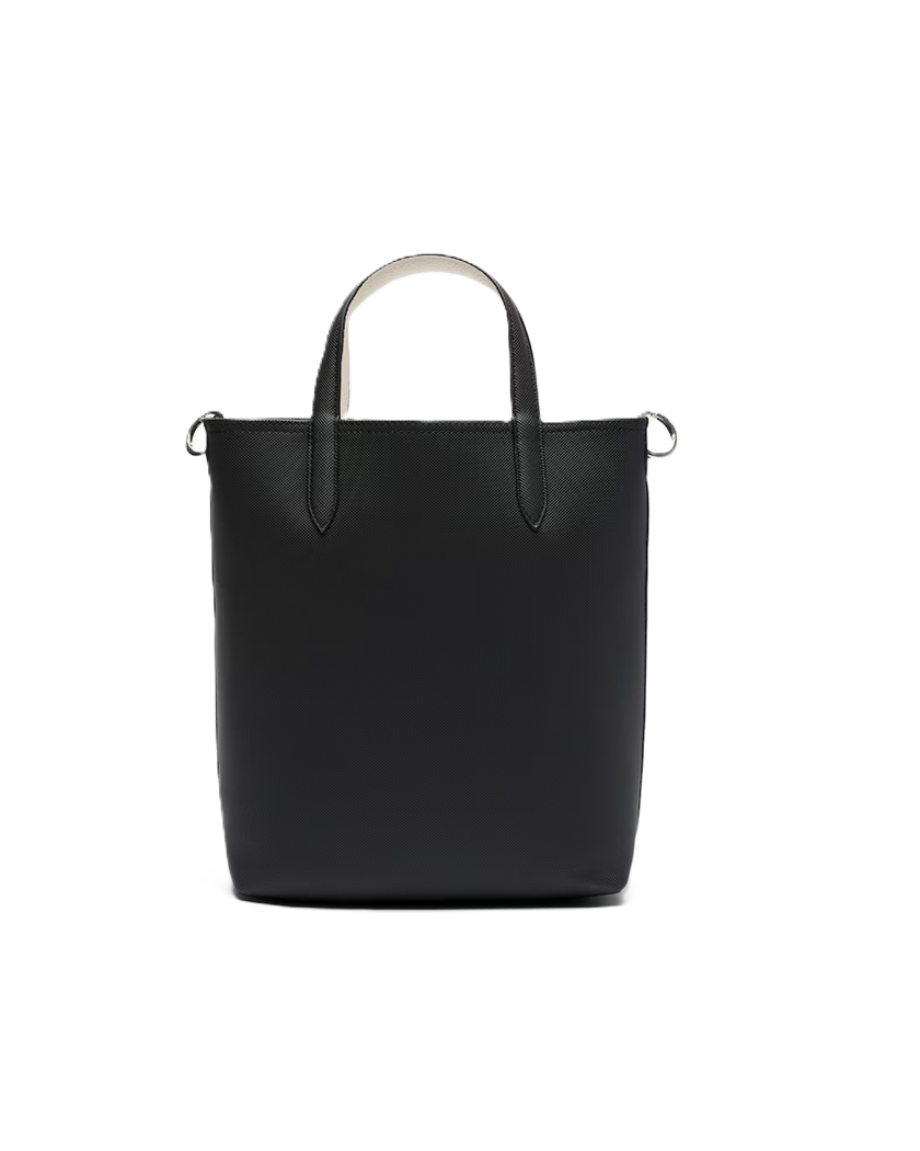 SAC CABAS VERTICAL LACOSTE ANNA REVERSIBLE NOIR FARINE NF2991AA M66 www.solene-maroquinerie.fr 3