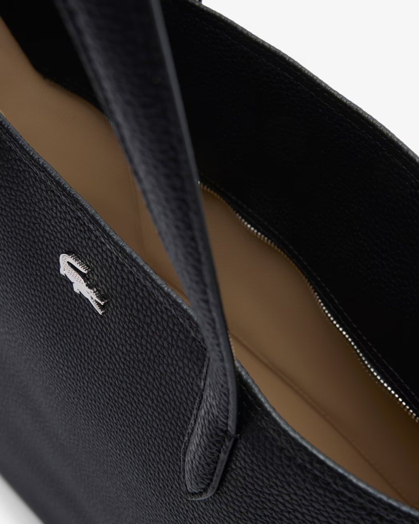 SAC CABAS ZIPPE LACOSTE ANNA NOIR KREMA NF4823AA A91 www.solene-maroquinerie.fr 4