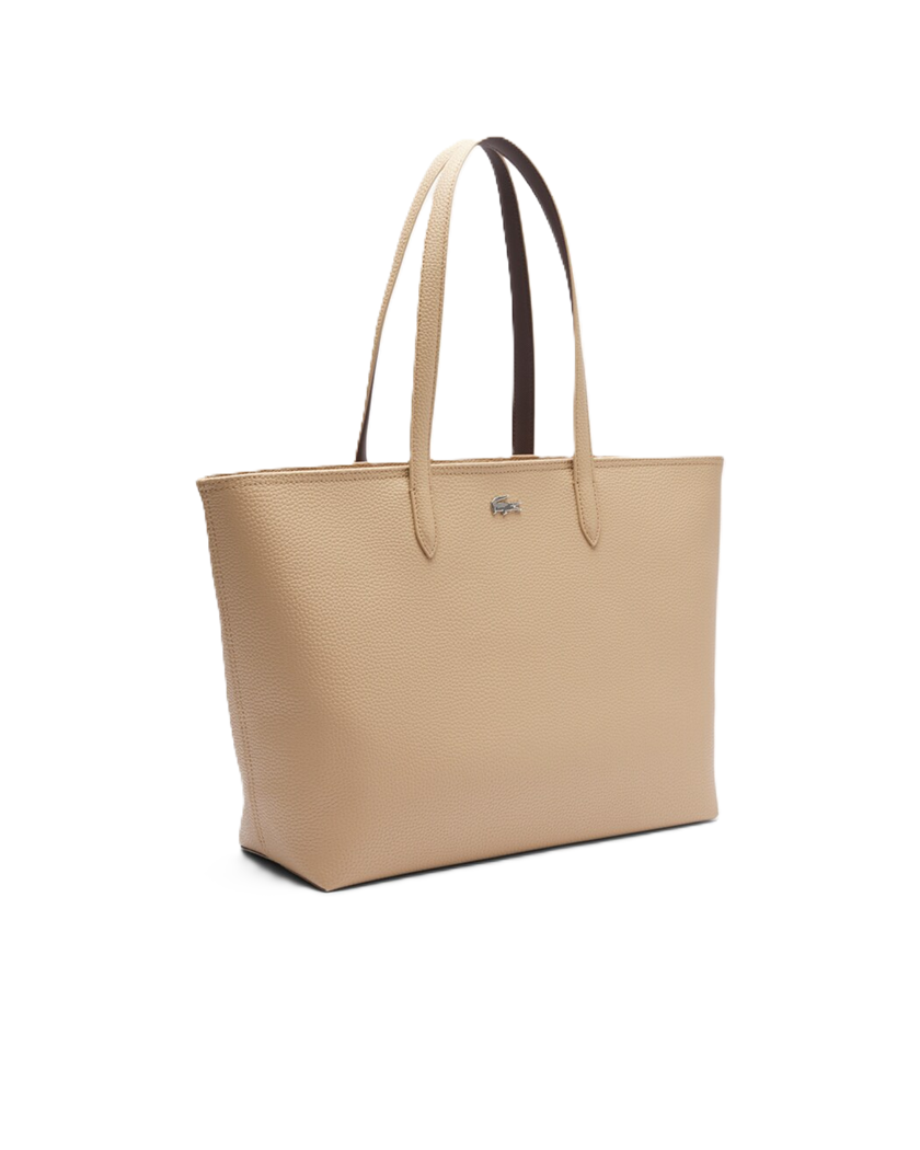 SAC CABAS ZIPPE LACOSTE ANNA VIENNOIS PUCE NF4823AA R39 www.solene-maroquinerie.fr 2