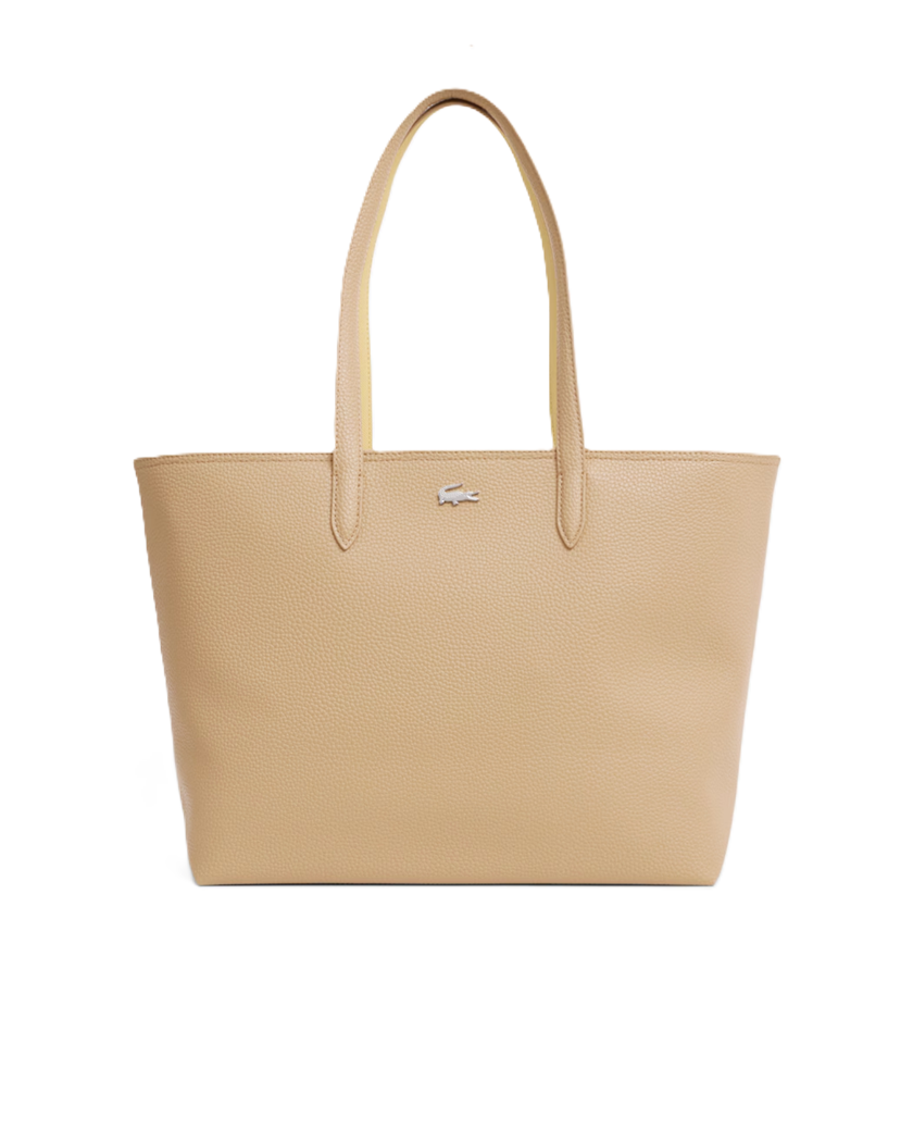 SAC CABAS ZIPPE LACOSTE ANNA VIENNOIS SOJA NF4823AA T36 www.solene-maroquinerie.fr