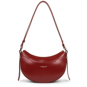 SAC DEMI LUNE LANCASTER SUAVE ACE CARMIN 433-28 CARMIN www.solene-maroquinerie.fr