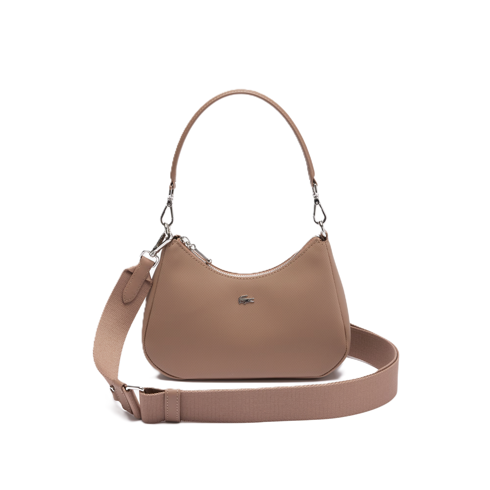 SAC EPAULE LACOSTE DAILY CITY TAUPE NF4756DZ N81 www.solene-maroquinerie.fr 2