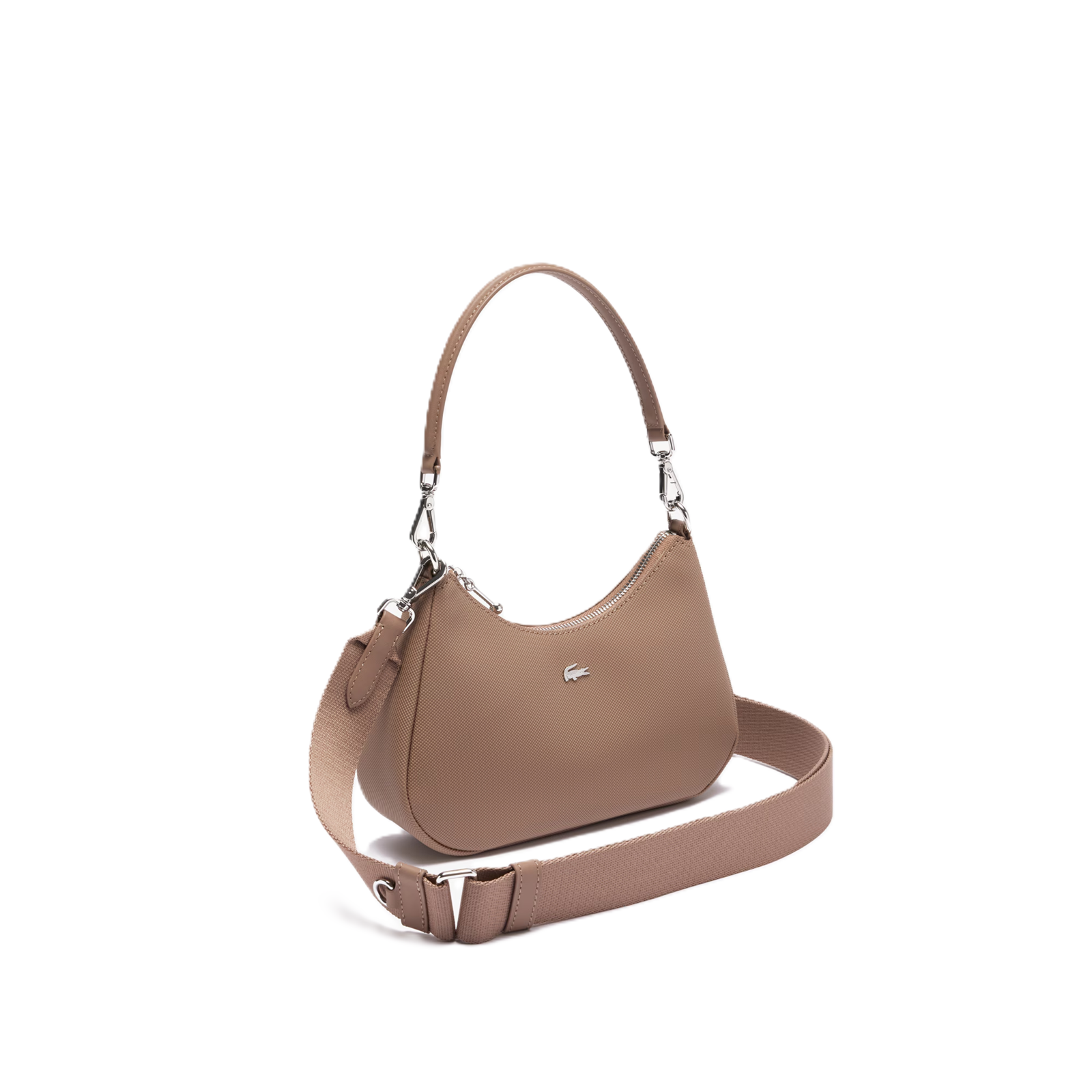 SAC EPAULE LACOSTE DAILY CITY TAUPE NF4756DZ N81 www.solene-maroquinerie.fr 3
