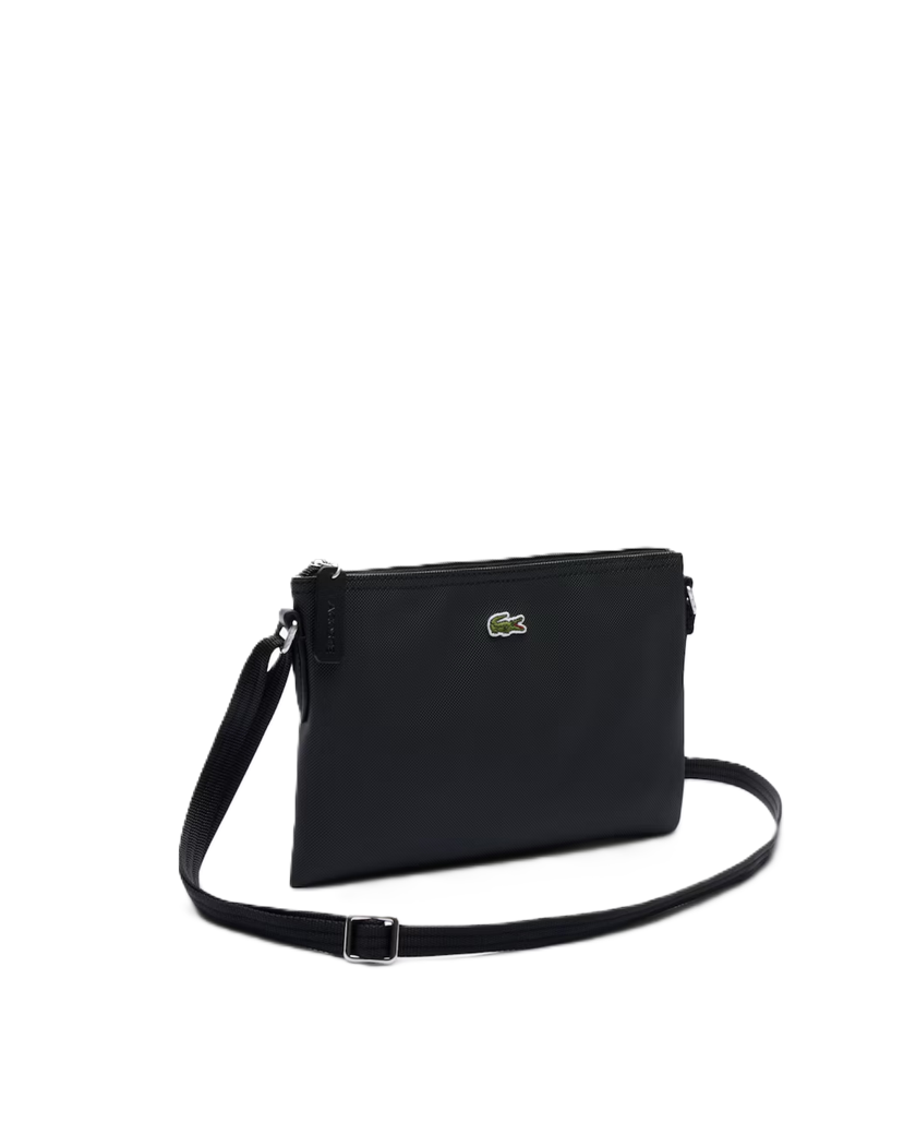 SAC PLAT A BANDOULIERE LACOSTE L.12.12 CONCEPT NOIR NF1887PK 000 www.solene-maroquinerie.fr 2