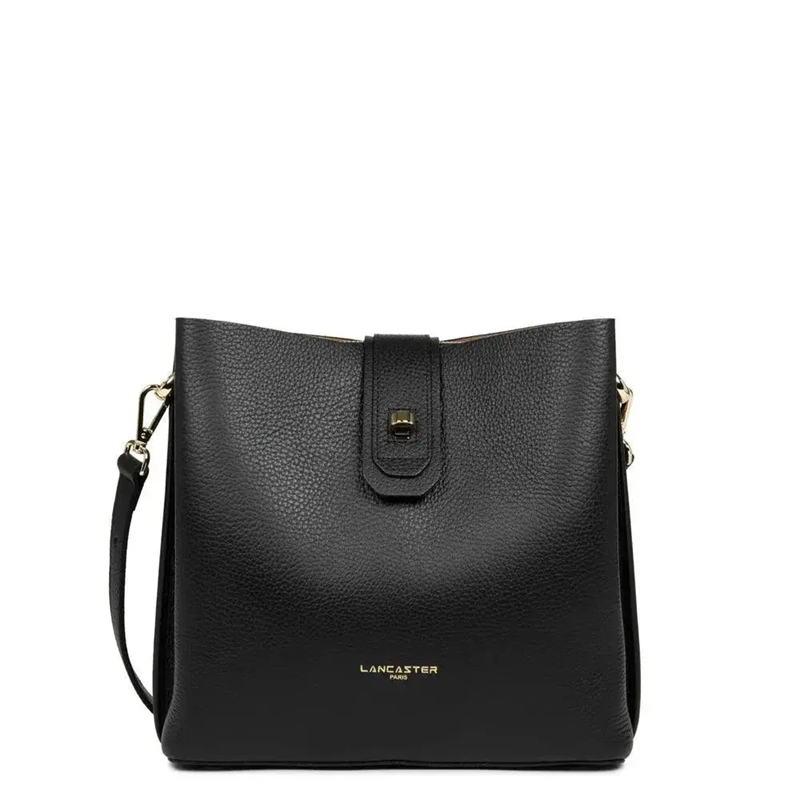 SAC SEAU LANCASTER FOULONNE DOUBLE NOIR 470-44 NOIR_IN_NU www.solene-maroquinerie.fr