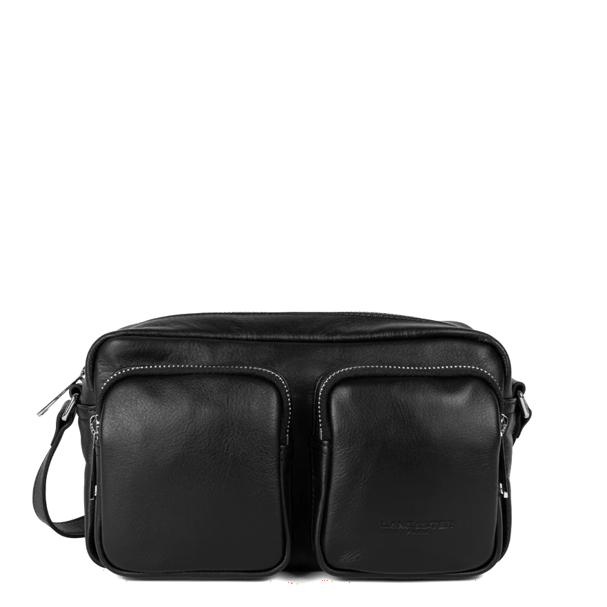 SAC TROTTTEUR LANCASTER SOFT CARAMELLA NOIR 572-006 NOIR www.solene-maroquinerie.fr
