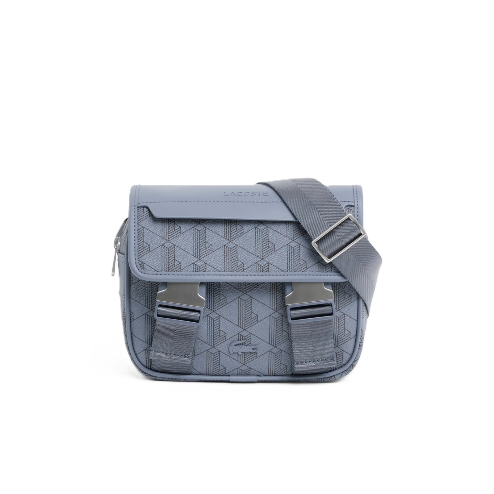 SACOCHE A RABAT CLIPSÉ THE BLEND LACOSTE MONO FOLKSTONE GRAY ABIME NH3787LX T22 www.solene-maroquinerie.fr
