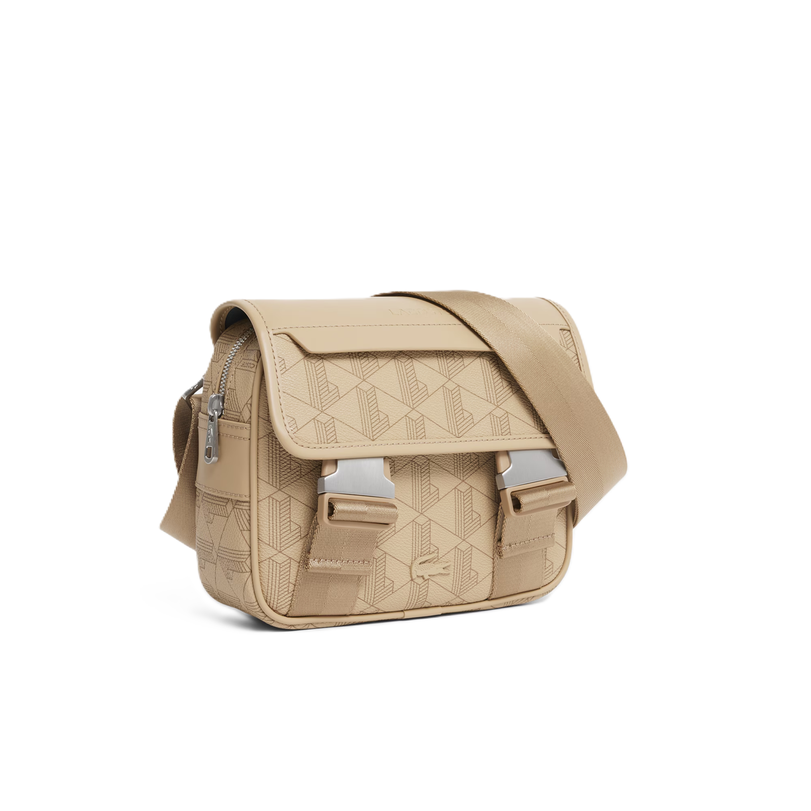 SACOCHE A RABAT CLIPSÉ THE BLEND LACOSTE MONO VIENNOIS OTTER NH3787LX R59 www.solene-maroquinerie.fr 2