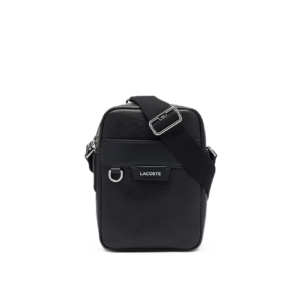 SACOCHE EN CUIR LACOSTE OSSIAN NOIR NH5047OI 000 www.solene-maroquinerie.fr