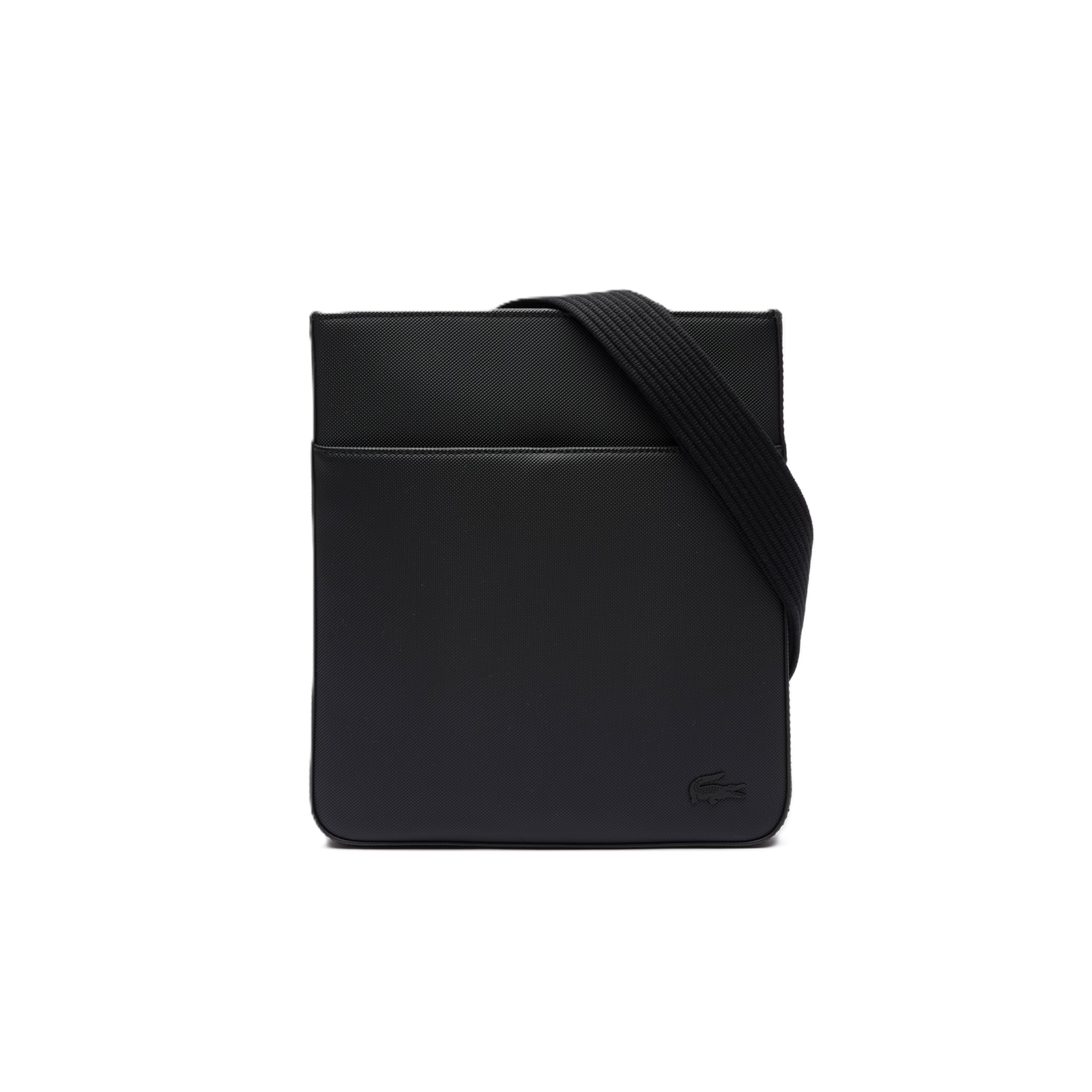 SACOCHE PLATE MEN'S CLASSIC LACOSTE NOIR NH4424HC 000 www.solene-maroquinerie.fr