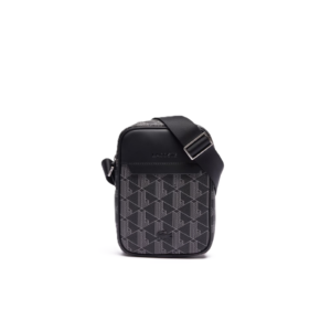 SACOCHE THE BLEND LACOSTE MONOGRAM NOIR GRIS NH4411LX H45 www.solene-maroquinerie.fr