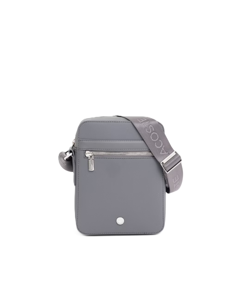 SACOCHE VERTICALE EN PETIT PIQUÉ LACOSTE LANGON CASTELROCK NH5272HW R58 www.solene-maroquinerie.fr