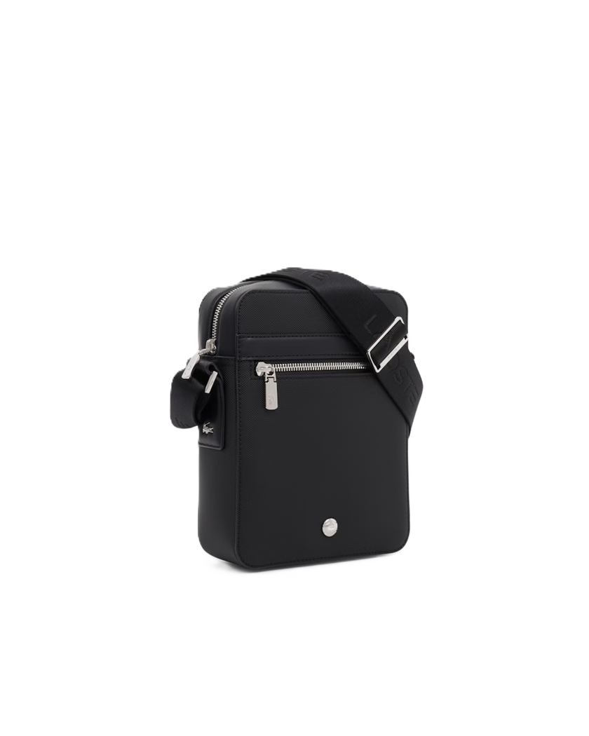SACOCHE VERTICALE EN PETIT PIQUÉ LACOSTE LANGON NOIR NH5272HW 000 www.solene-maroquinerie.fr 2