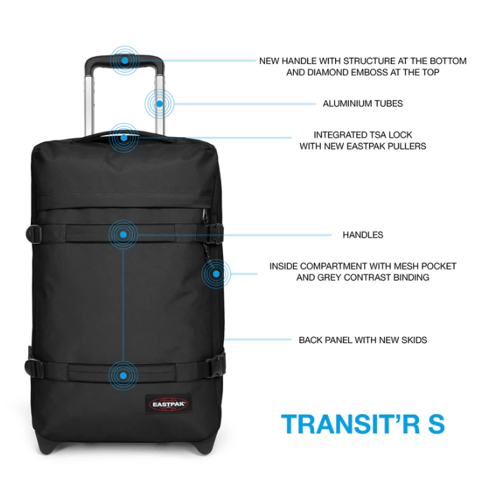 SAC DE VOYAGE EASTPAK TRANSIT'R S 008 BLACK – Image 4