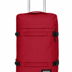 Valise cabine à 2 roues avec 2 compartiments principaux et serrure TSA EASTPAK EK0A5BA7 1O9 SCARLET RED www.solene-maroquinerie.fr