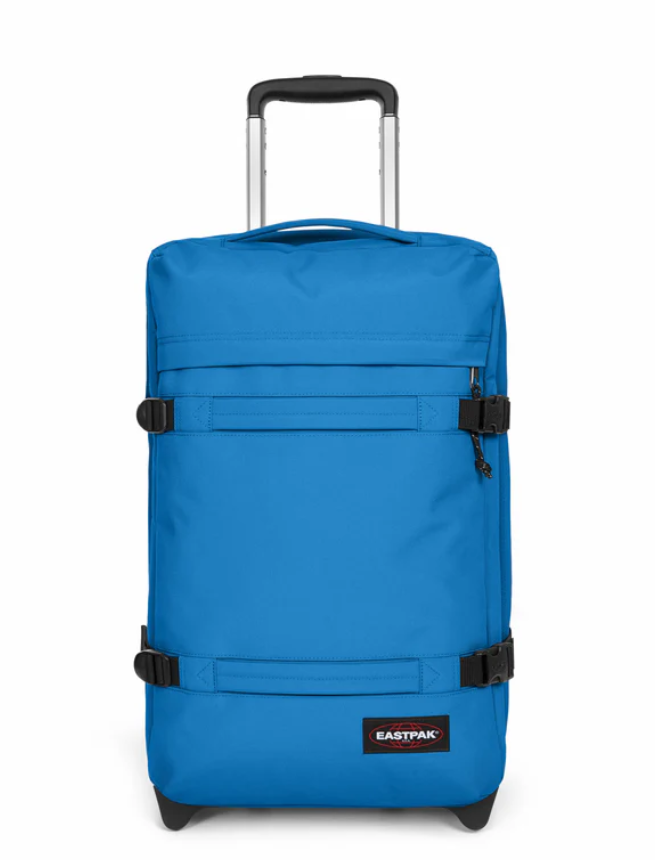 Valise cabine à 2 roues avec 2 compartiments principaux et serrure TSA EASTPAK EK0A5BA7 8Y1 AURORA BLUE www.solene-maroquinerie.fr