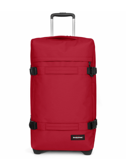 Valise large à 2 roues avec 2 compartiments principaux et serrure TSA EASTPAK TRANSIT'R L EK0A5BA9 1O9 SCARLET RED www.solene-maroquinerie.fr