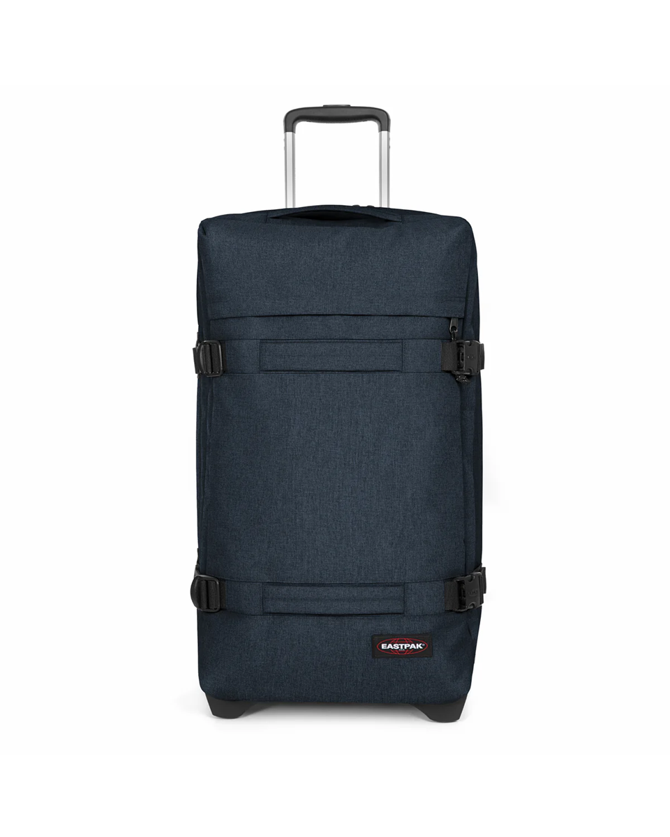 Valise large à 2 roues avec 2 compartiments principaux et serrure TSA EASTPAK TRANSIT'R L EK0A5BA9 26W TRIPLE DENIM www.solene-maroquinerie.fr