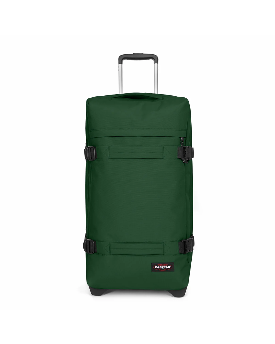 Valise moyenne à 2 roues avec 2 compartiments principaux et serrure TSA EASTPAK TRANSIT'R M EK0A5BA8 5V4 BRISTLE GREEN www.solene-maroquinerie.fr