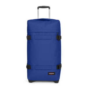 Valise moyenne à 2 roues avec 2 compartiments principaux et serrure TSA EASTPAK TRANSIT'R M EK0A5BA8 6V2 ELECTRIC BLUE www.solene-maroquinerie.fr