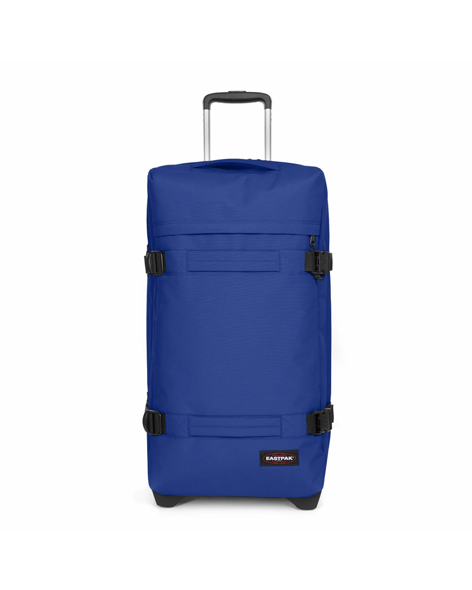 Valise moyenne à 2 roues avec 2 compartiments principaux et serrure TSA EASTPAK TRANSIT'R M EK0A5BA8 6V2 ELECTRIC BLUE www.solene-maroquinerie.fr