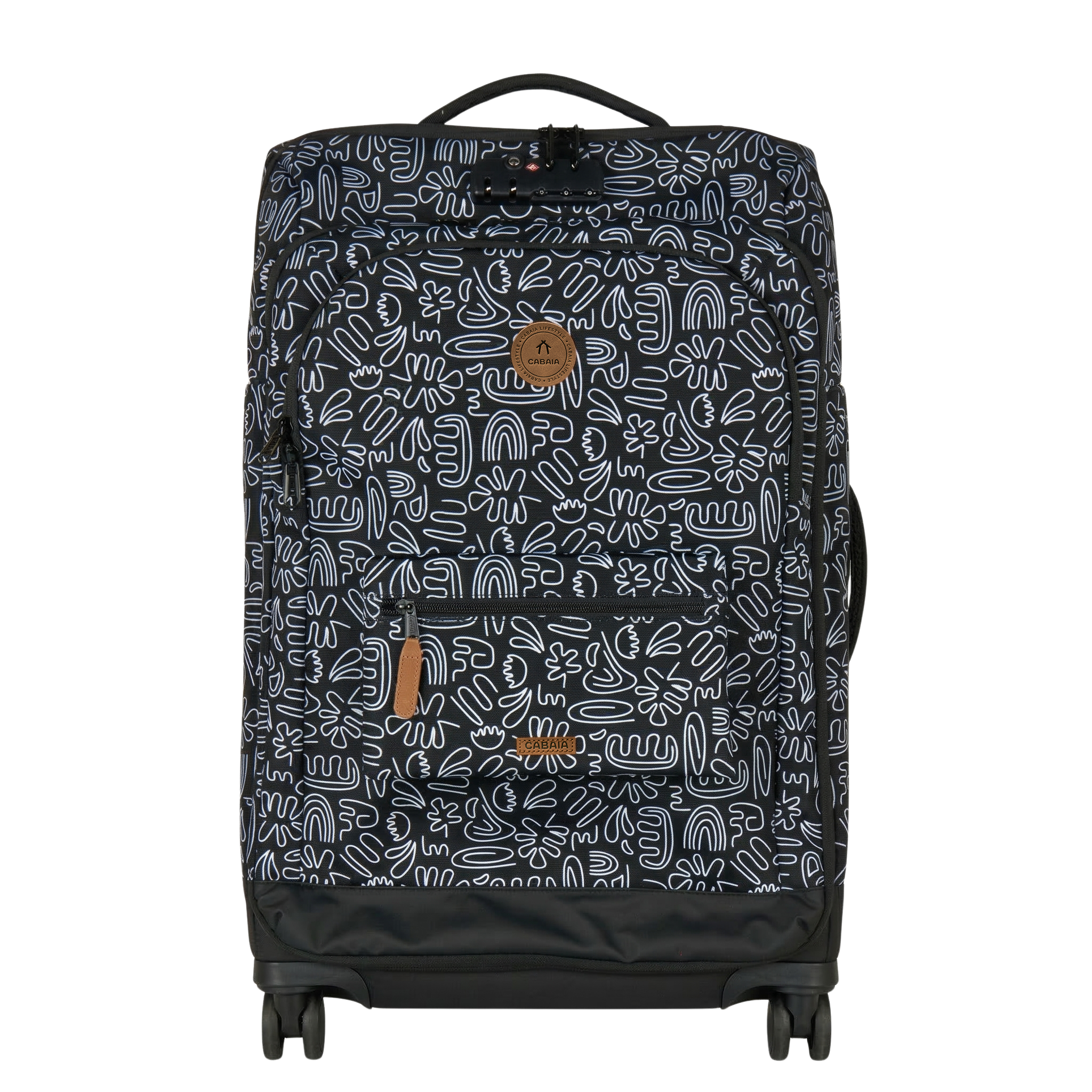 VALISE SOUPLE 4 ROUES CABAIA SOFTSUITCASE 4 WHEELS MEDIUM AMIENS www.solene-maroquinerie.fr