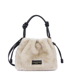 Petit sac besace - Moumoute - Ecru - Noir