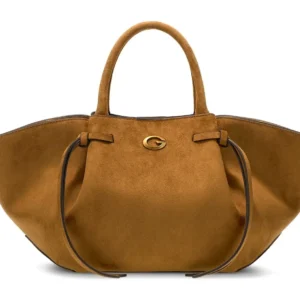 GUESS ALLEGRA GIRLFRIEND SATCHEL - COGNAC
