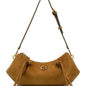 GUESS ALLEGRA SHOULDER BAG - COGNAC