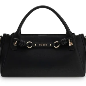 GUESS CAMELIA 3 COMP SATCHEL - BLACK