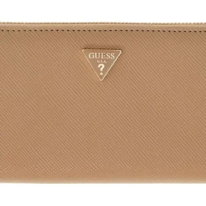 GUESS GILDA SLG LARGE ZIP AROUND - BEIGE