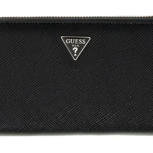 GUESS GILDA SLG LARGE ZIP AROUND - BLACK