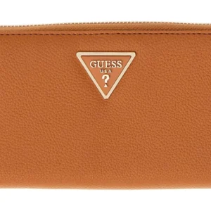GUESS LAUREL II SLG LARGE ZIP AROUND - COGNAC