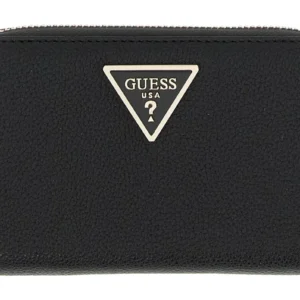GUESS LAUREL II SLG MED ZIP AROUND - BLACK
