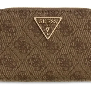GUESS LAUREL II SLG MED ZIP AROUND - LATTE LOGO