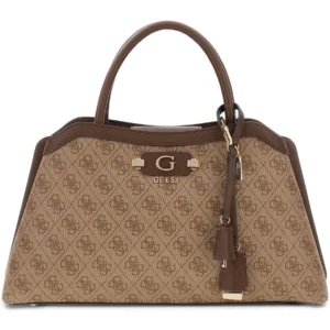 GUESS LINDSEY GIRLFRIEND SATCHEL - LATTE LOGO