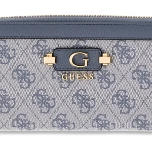 GUESS LINDSEY SLG LARGE ZIP AROUND - SLATE LOGO